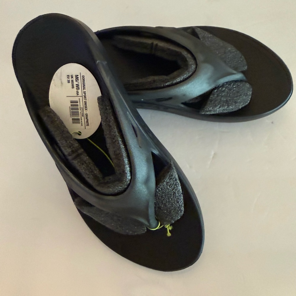 Oofos Graphite Unisex Sport Sandals